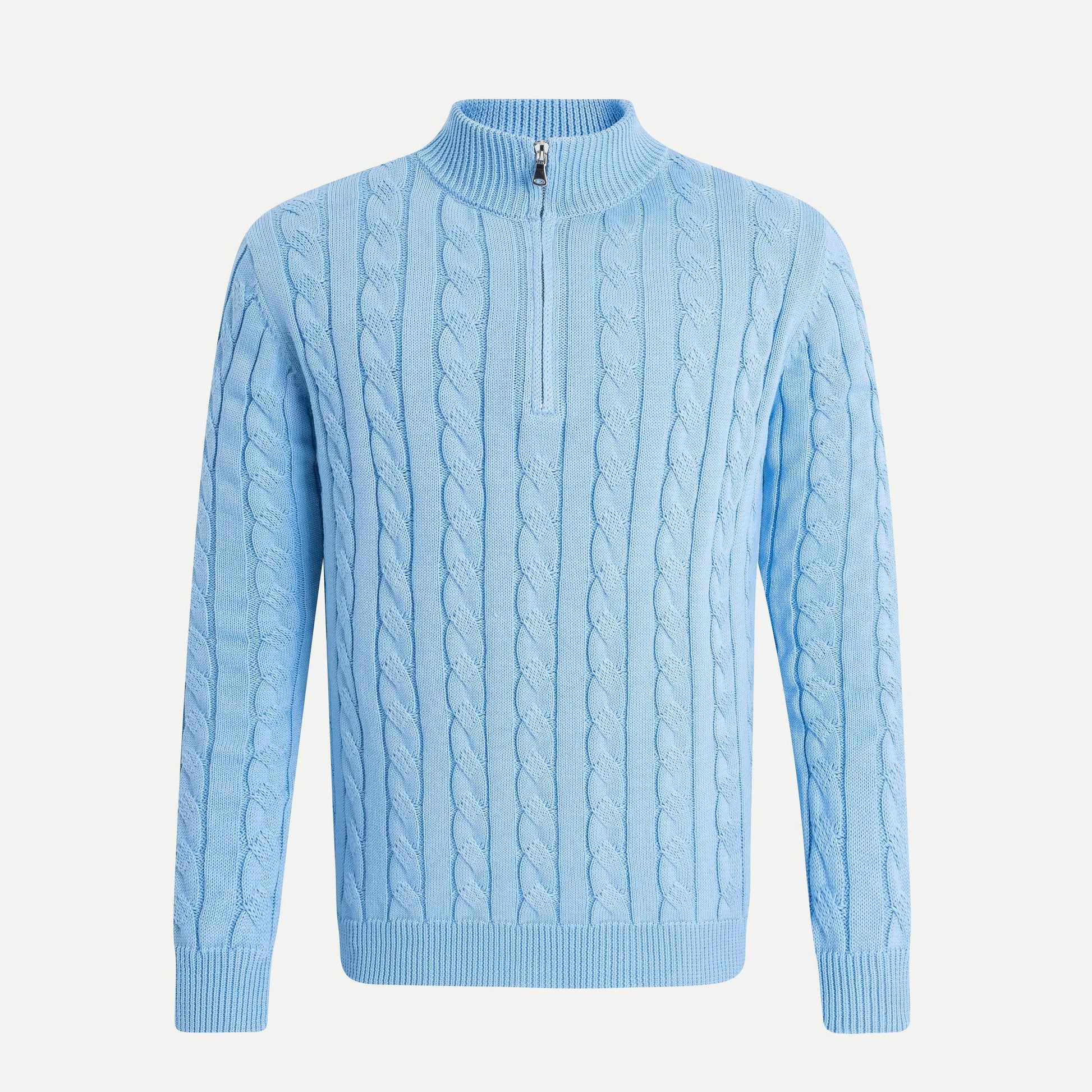 كنزة صوفية محبوكة بنمط كابل من مزيج الكشمير