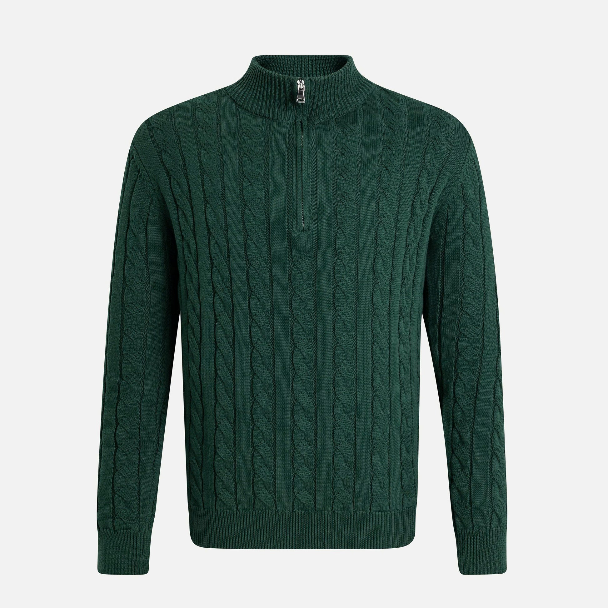 كنزة صوفية محبوكة بنمط كابل من مزيج الكشمير