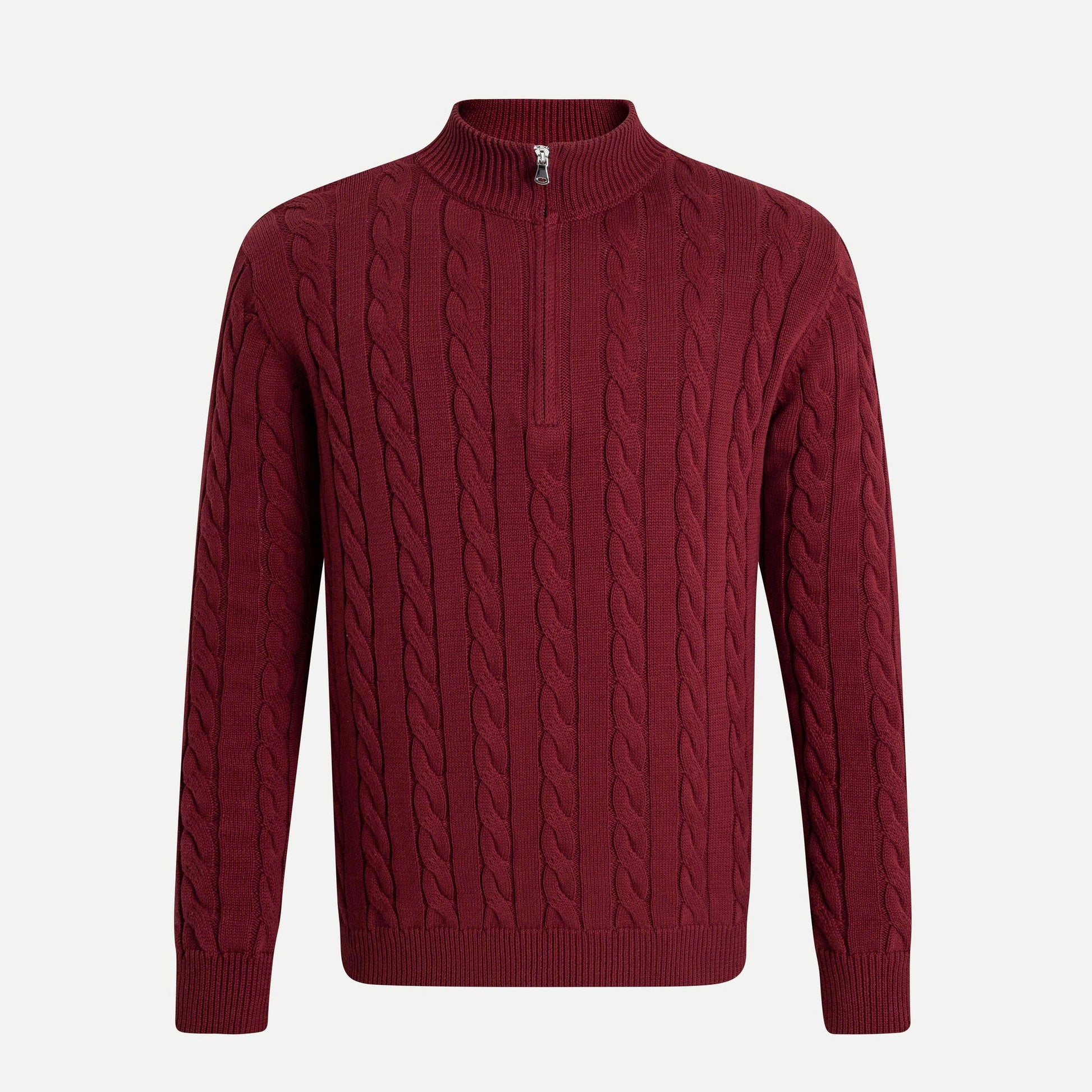 كنزة صوفية محبوكة بنمط كابل من مزيج الكشمير